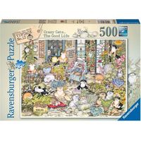 RAVENSBURGER Puzzle Crazy Cats: Kočičí život 500 dílků