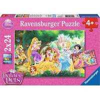 RAVENSBURGER Puzzle Disney princezny a jejich mazlíčci 2x24 dílků