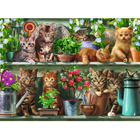 RAVENSBURGER Puzzle Kočky na poličce 500 dílků