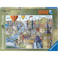 RAVENSBURGER Puzzle Kolem Velké Británie a Irska 1000 dílků