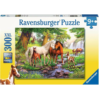 RAVENSBURGER Puzzle Koně u řeky XXL 300 dílků