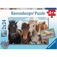 RAVENSBURGER Puzzle Koňská láska 2x24 dílků