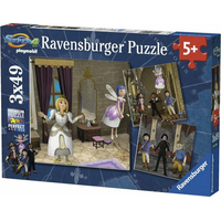 RAVENSBURGER Puzzle Playmobil Královská svatba 3x49 dílků