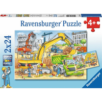 RAVENSBURGER Puzzle Práce na stavbě 2x24 dílků