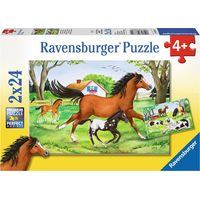 RAVENSBURGER Puzzle Svět koní 2x24 dílků