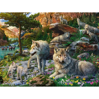 RAVENSBURGER Puzzle Vlci na jaře 1500 dílků