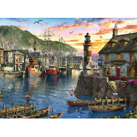 RAVENSBURGER Puzzle Východ slunce v přístavu 500 dílků