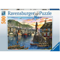 RAVENSBURGER Puzzle Východ slunce v přístavu 500 dílků