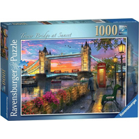 RAVENSBURGER Puzzle Západ slunce nad Tower Bridge 1000 dílků