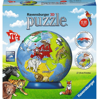 RAVENSBURGER Puzzleball Dětský globus se zvířaty (anglický) 72 dílků