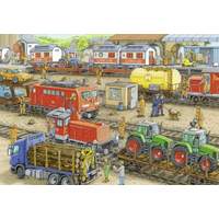 RAVENSBURGER Puzzle Rušné vlakové nádraží 2x24 dílků