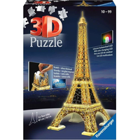 RAVENSBURGER Svítící 3D puzzle Noční edice Eiffelova věž 216 dílků