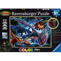 RAVENSBURGER Svítící puzzle Jak vycvičit draka III XXL 100 dílků