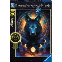 RAVENSBURGER Svítící puzzle Měsíční vlk 500 dílků