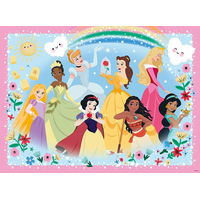 RAVENSBURGER Třpytivé puzzle Disney princezny: Silné, krásné a neuvěřitelně odvážné XXL 100 dílků