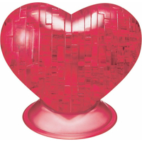 HCM KINZEL 3D Crystal puzzle Srdce červené 46 dílků