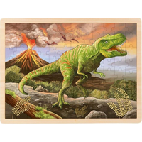 GOKI Dřevěné puzzle T-Rex 96 dílků
