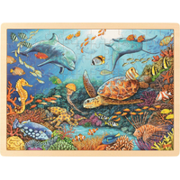 GOKI Dřevěné puzzle Velký bariérový útes 96 dílků