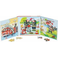 GOKI Magnetická puzzle kniha Hasičský sbor 2x20 dílků