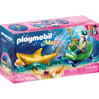 PLAYMOBIL® Magic 70097 Král moří se žraločím kočárem