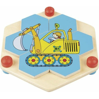 GOKI Puzzle hexagon Stavební stroje