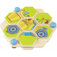 GOKI Puzzle hexagon Stavební stroje