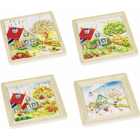 GOKI Vývojové dřevěné puzzle Roční období