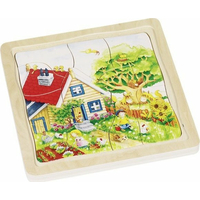 GOKI Vývojové dřevěné puzzle Roční období