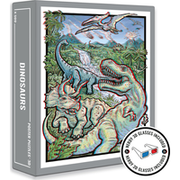 CLOUDBERRIES Puzzle Dinosaurs 3D s brýlemi 500 dílků