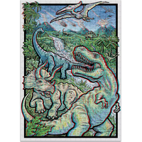CLOUDBERRIES Puzzle Dinosaurs 3D s brýlemi 500 dílků