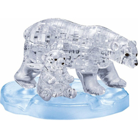 HCM KINZEL 3D Crystal puzzle Lední medvědice s mládětem 40 dílků