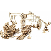 UGEARS 3D puzzle Železniční jeřáb - manipulátor 354 dílků