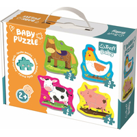 TREFL Baby puzzle Zvířata na farmě 4v1 (3,4,5,6 dílků)