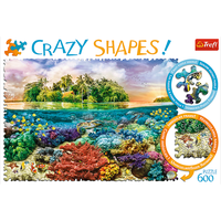 TREFL Crazy Shapes puzzle Tropický ostrov 600 dílků