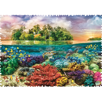 TREFL Crazy Shapes puzzle Tropický ostrov 600 dílků