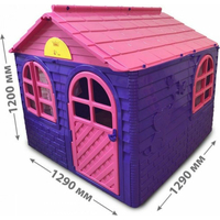 DOLONI Dětský zahradní domeček fialovo-růžový
