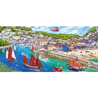 GIBSONS Panoramatické puzzle Přístav Looe, Cornwall 636 dílků
