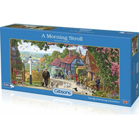 GIBSONS Panoramatické puzzle Ranní procházka 636 dílků