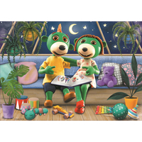Puzzle Dobrou noc, Treflíci: Večerní rituály 4v1 (35,48,54,70 dílků)