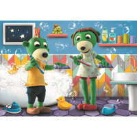 Puzzle Dobrou noc, Treflíci: Večerní rituály 4v1 (35,48,54,70 dílků)