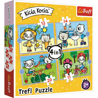 TREFL Puzzle Kicia Kocia: Den kočičky 4v1 (12,15,20,24 dílků)