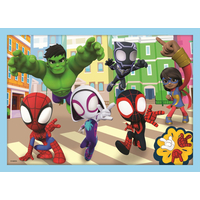 TREFL Puzzle Spidey a jeho úžasní přátelé 4v1 (12,15,20,24 dílků)