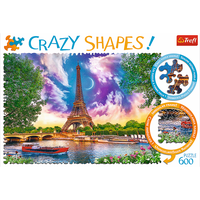 TREFL Crazy Shapes puzzle Obloha nad Paříží 600 dílků