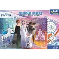 TREFL Oboustranné puzzle Ledové království SUPER MAXI 24 dílků