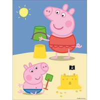 TREFL Oboustranné puzzle Prasátko Peppa: Dobrý den BABY MAXI 2x10 dílků
