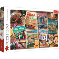 TREFL Puzzle Cesty po Evropě 1500 dílků