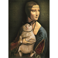 TREFL Puzzle Dáma s kočkou 1000 dílků