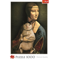 TREFL Puzzle Dáma s kočkou 1000 dílků