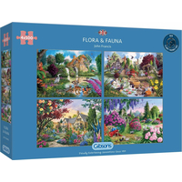 GIBSONS Puzzle Flora & Fauna 4x500 dílků