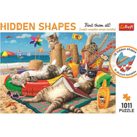 TREFL Puzzle Hidden Shapes: Kočičí prázdniny 1011 dílků